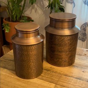 Hammered Copper Kitchen Canister